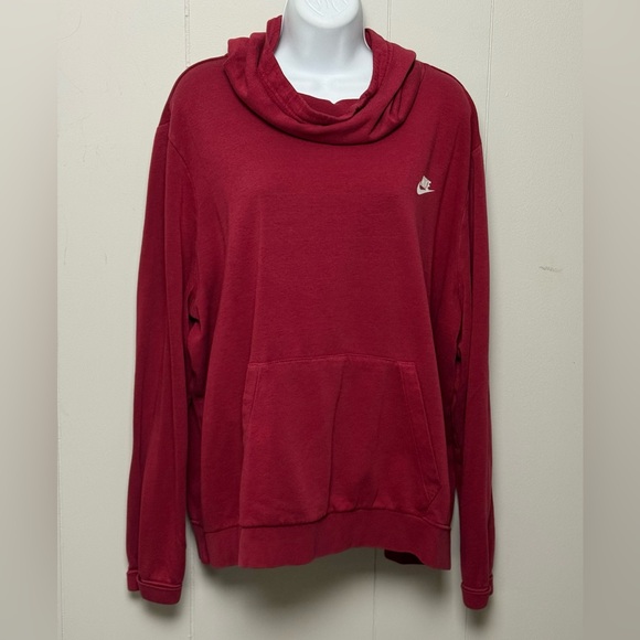Nike Women’s Burgundy Scuba Hoodie Sweatshirt Size XXL - Picture 1 of 5